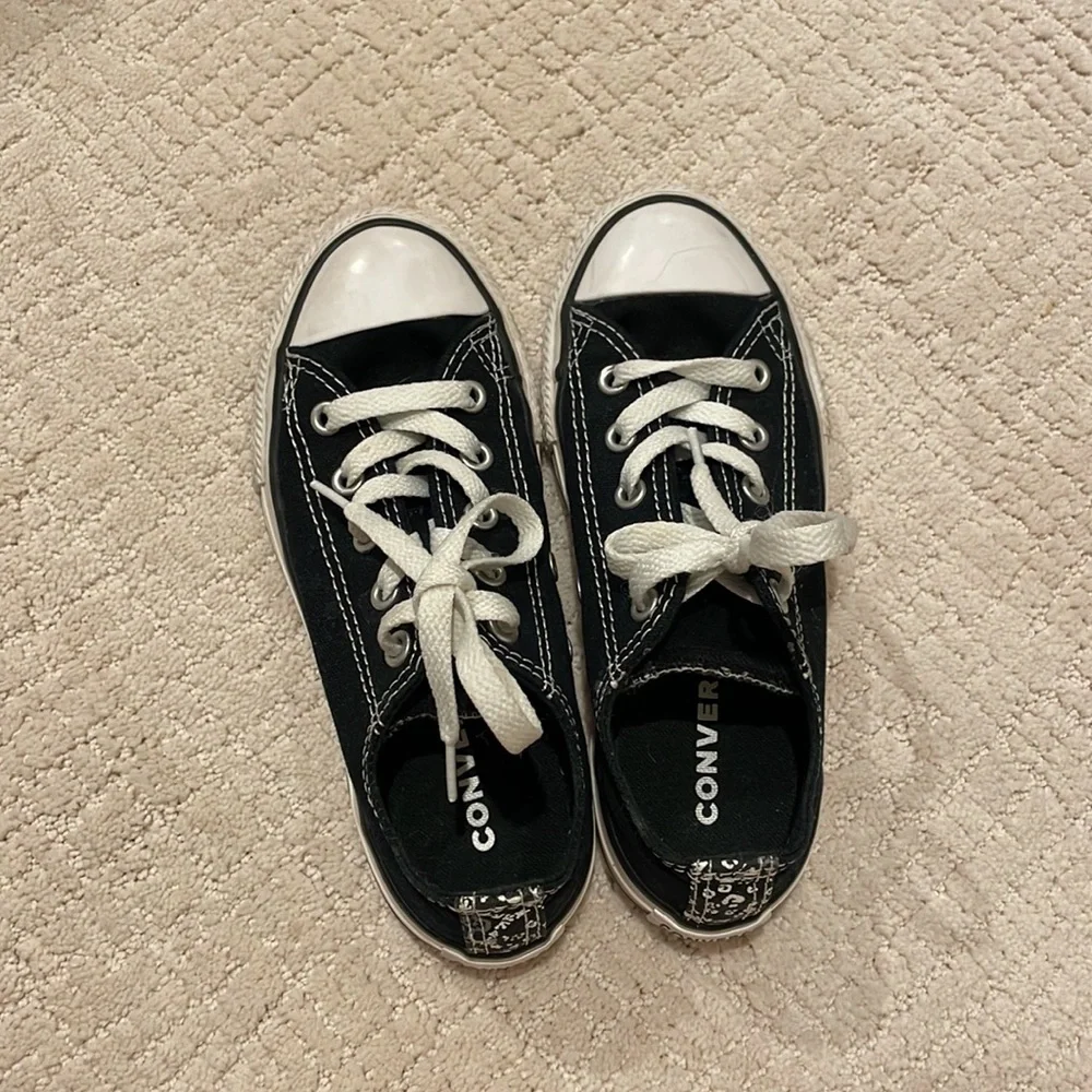 COPY - Converse Kids Chuck Taylor All Star Double Tongue Ox Big Girl's Shoes sz…